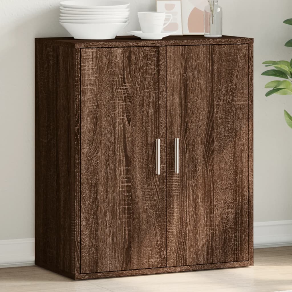 vidaXL Buffet chêne marron 79x38x80 cm bois d'ingénierie