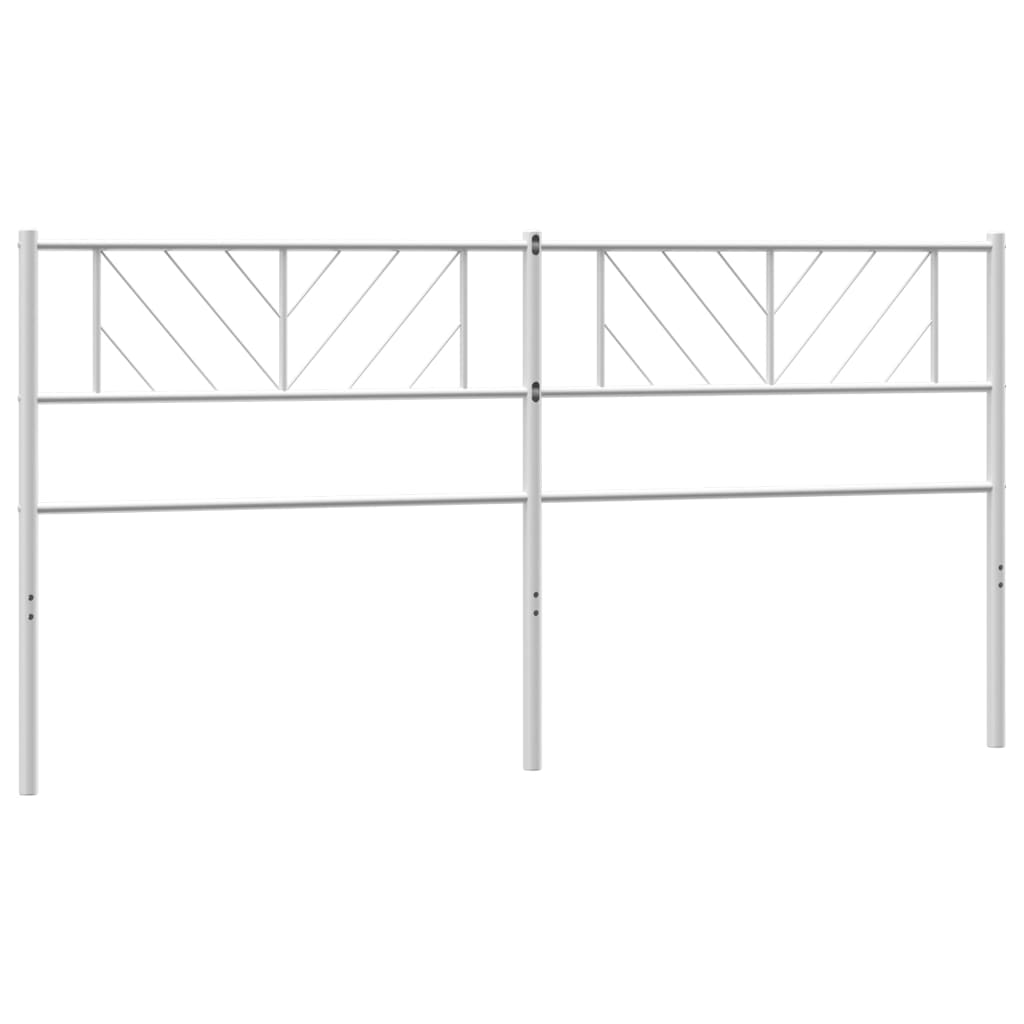 vidaXL Tête de lit métal blanc 200 cm