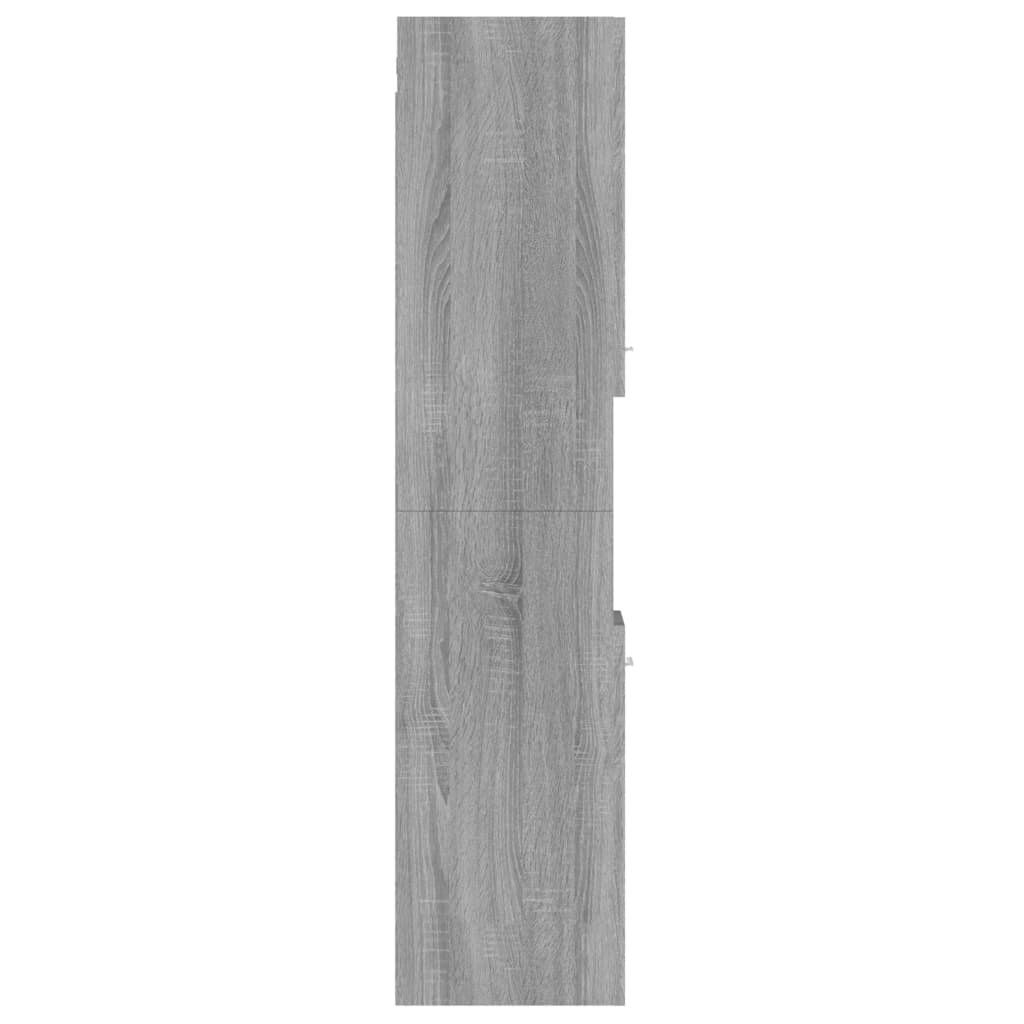 vidaXL Armoire de bain Sonoma gris 30x30x130 cm Bois d'ingénierie