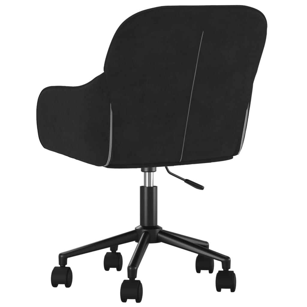 vidaXL Chaises pivotantes à manger lot de 2 Noir Velours