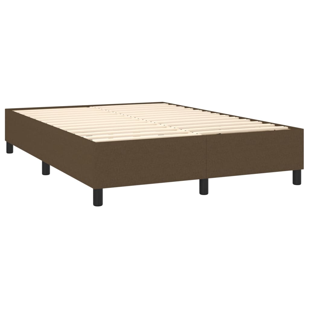 vidaXL Sommier à lattes de lit avec matelas Marron foncé 140x200 cm