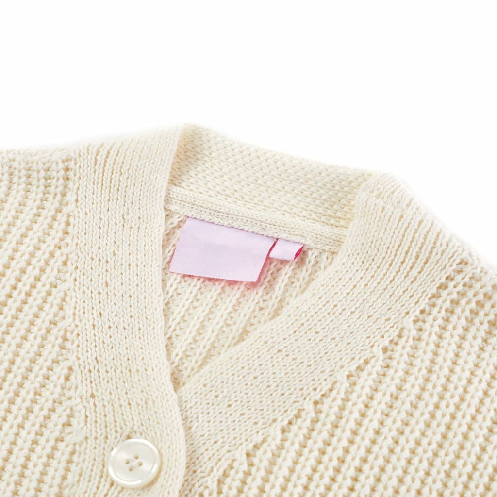 Cardigan pour enfants tricoté blanc neige 116