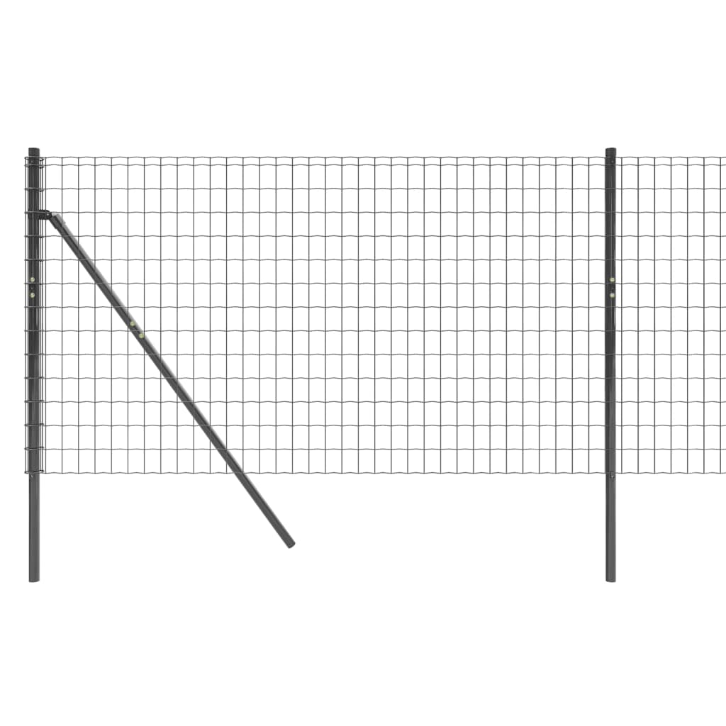 vidaXL Clôture en treillis métallique anthracite 1x25m acier galvanisé