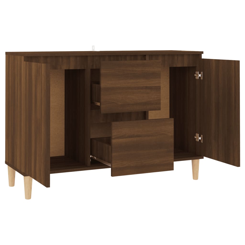 vidaXL Buffet Chêne marron 101x35x70 cm Bois d'ingénierie