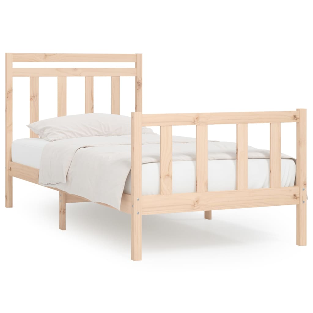 vidaXL Cadre de lit sans matelas bois de pin massif 90x200 cm