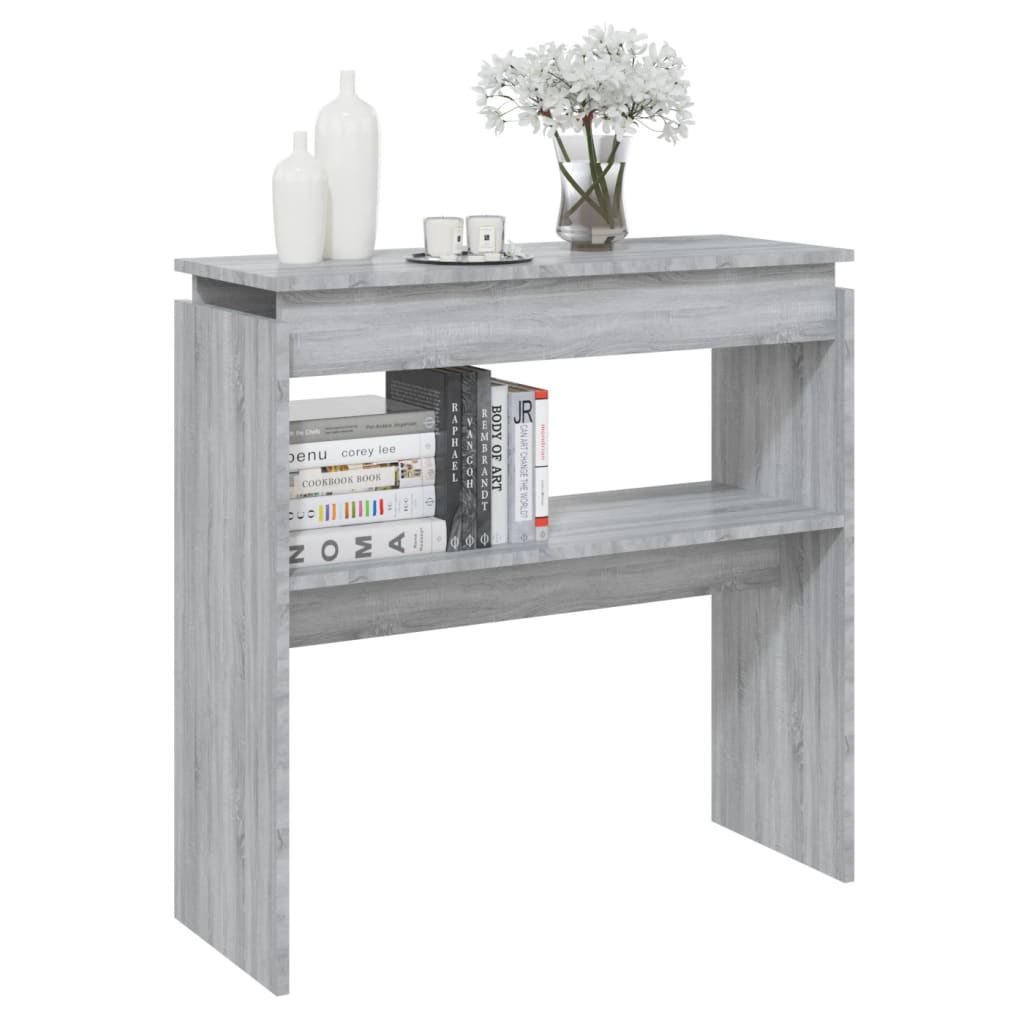 vidaXL Table console Sonoma gris 80x30x80 cm Bois d'ingénierie