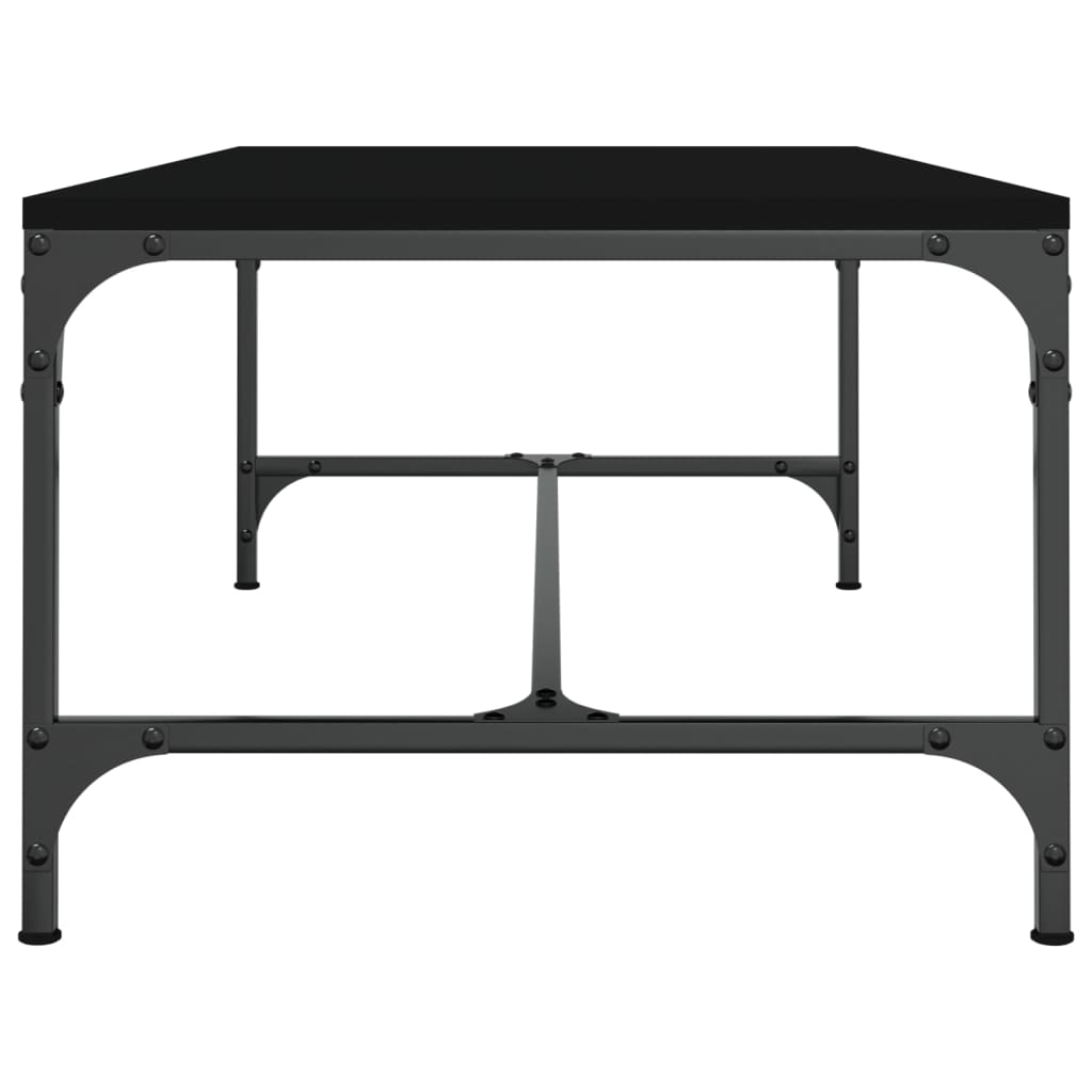 vidaXL Table basse Noir 80x50x35 cm Bois d'ingénierie