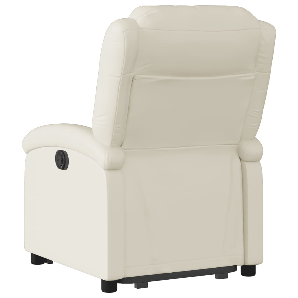 vidaXL Fauteuil inclinable Crème Similicuir