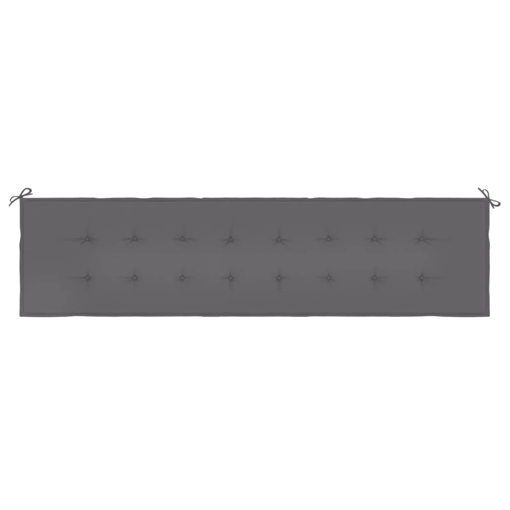 vidaXL Coussin de banc de jardin anthracite 200x50x3 cm tissu oxford