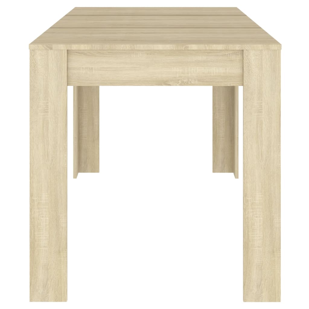 vidaXL Table à manger Chêne sonoma 140x74,5x76 cm Bois d'ingénierie