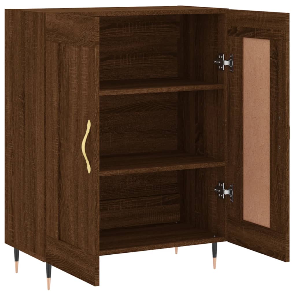 vidaXL Buffet chêne marron 69,5x34x90 cm bois d'ingénierie