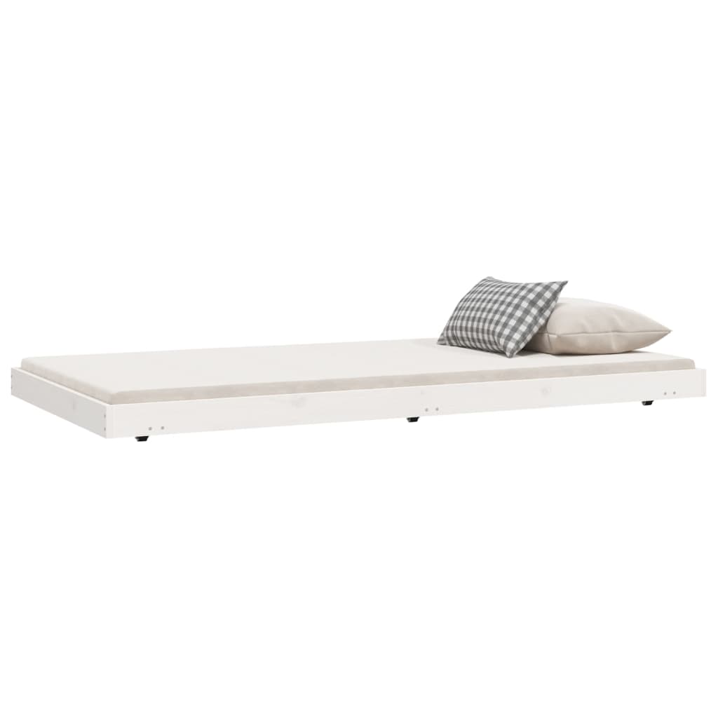 vidaXL Cadre de lit sans matelas blanc 80x200 cm bois massif de pin