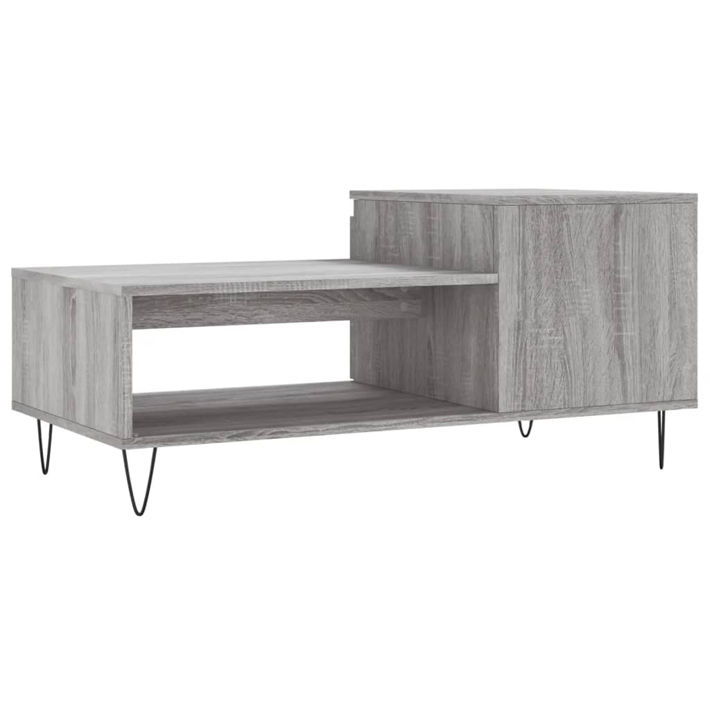 vidaXL Table basse Sonoma gris 100x50x45 cm Bois d'ingénierie