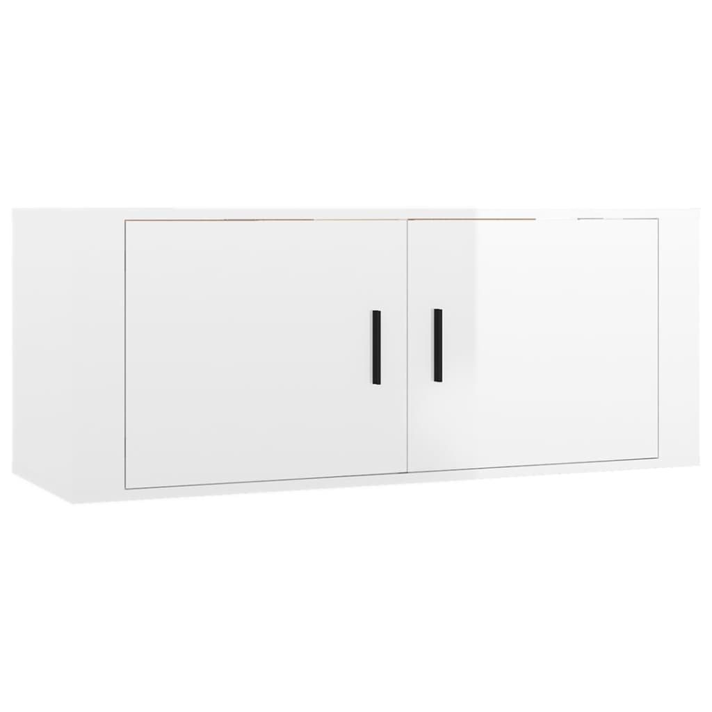 vidaXL Ensemble de meubles TV 7 pcs Blanc brillant Bois d'ingénierie