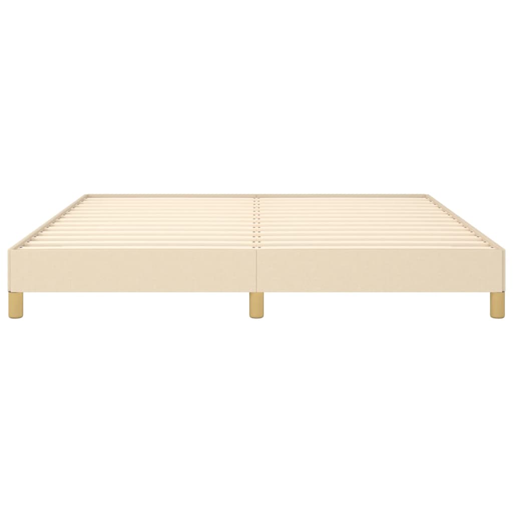 vidaXL Cadre de lit sans matelas crème 180x200 cm tissu