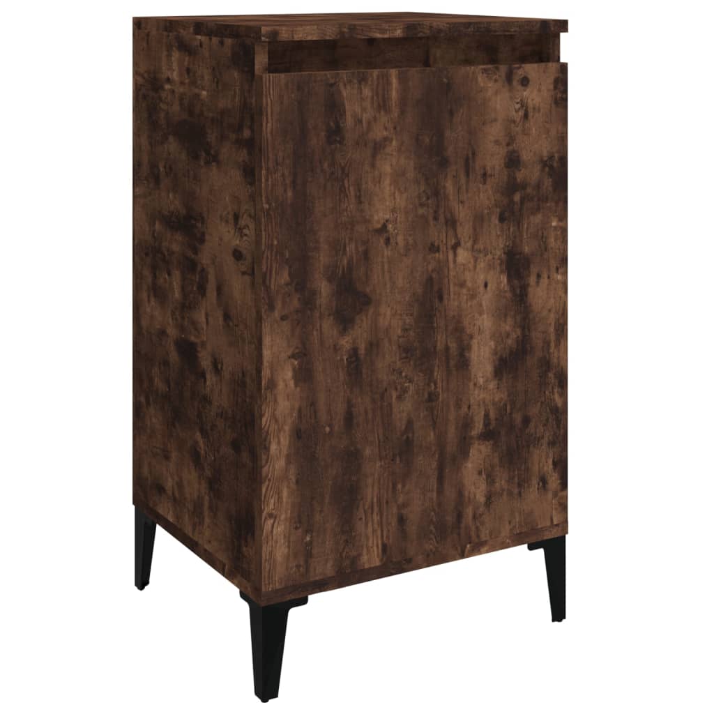 vidaXL Table de chevet chêne fumé 40x35x70 cm bois d'ingénierie