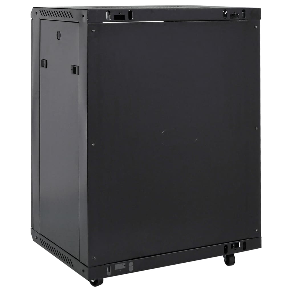 vidaXL Coffret de réseau 15U 19" IP20 noir 53x40x80 cm