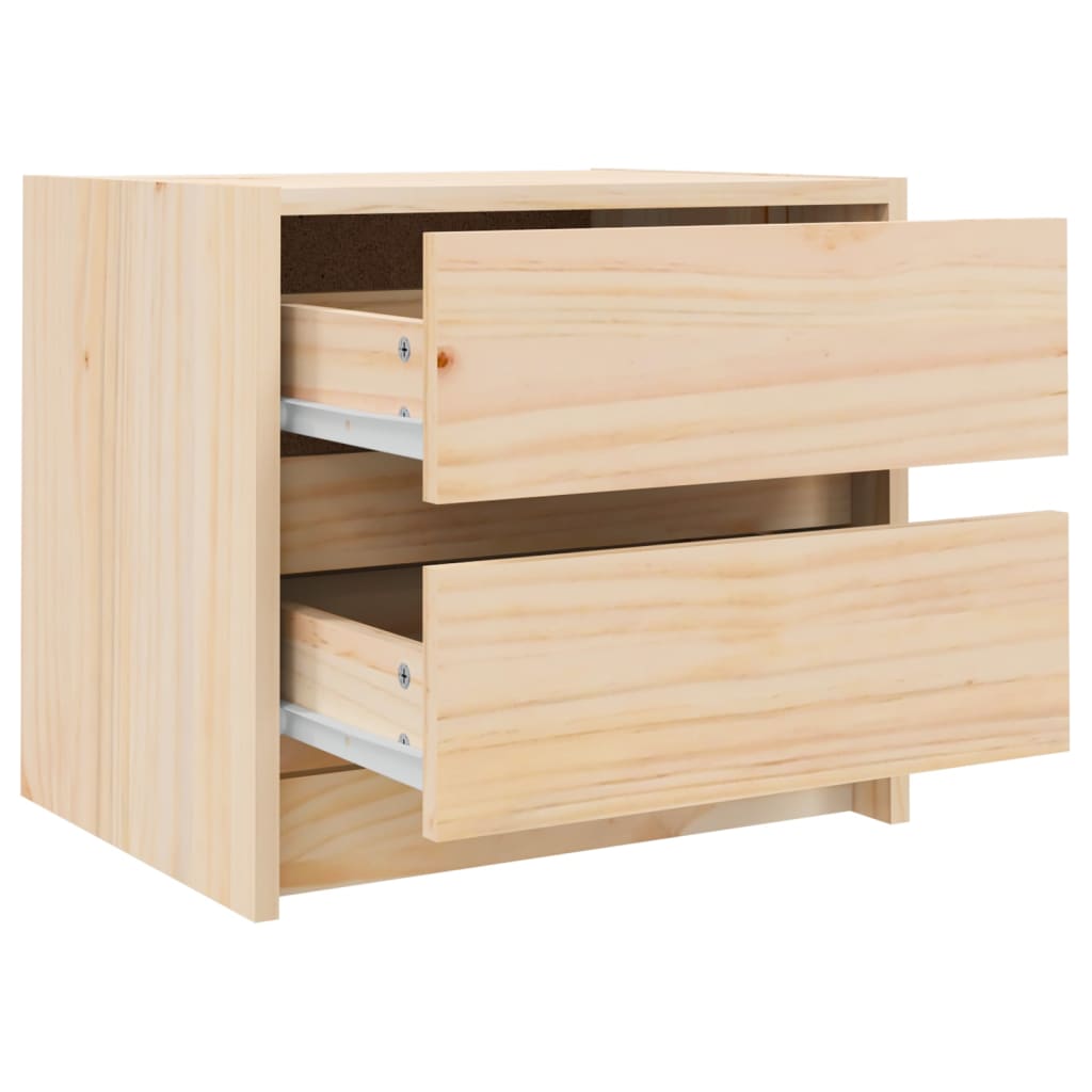 vidaXL Tables de chevet 2 pcs 40x31x35,5 cm bois de pin massif