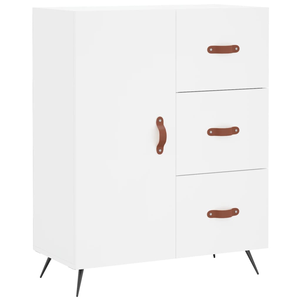 vidaXL Buffet haut Blanc 69,5x34x180 cm Bois d'ingénierie