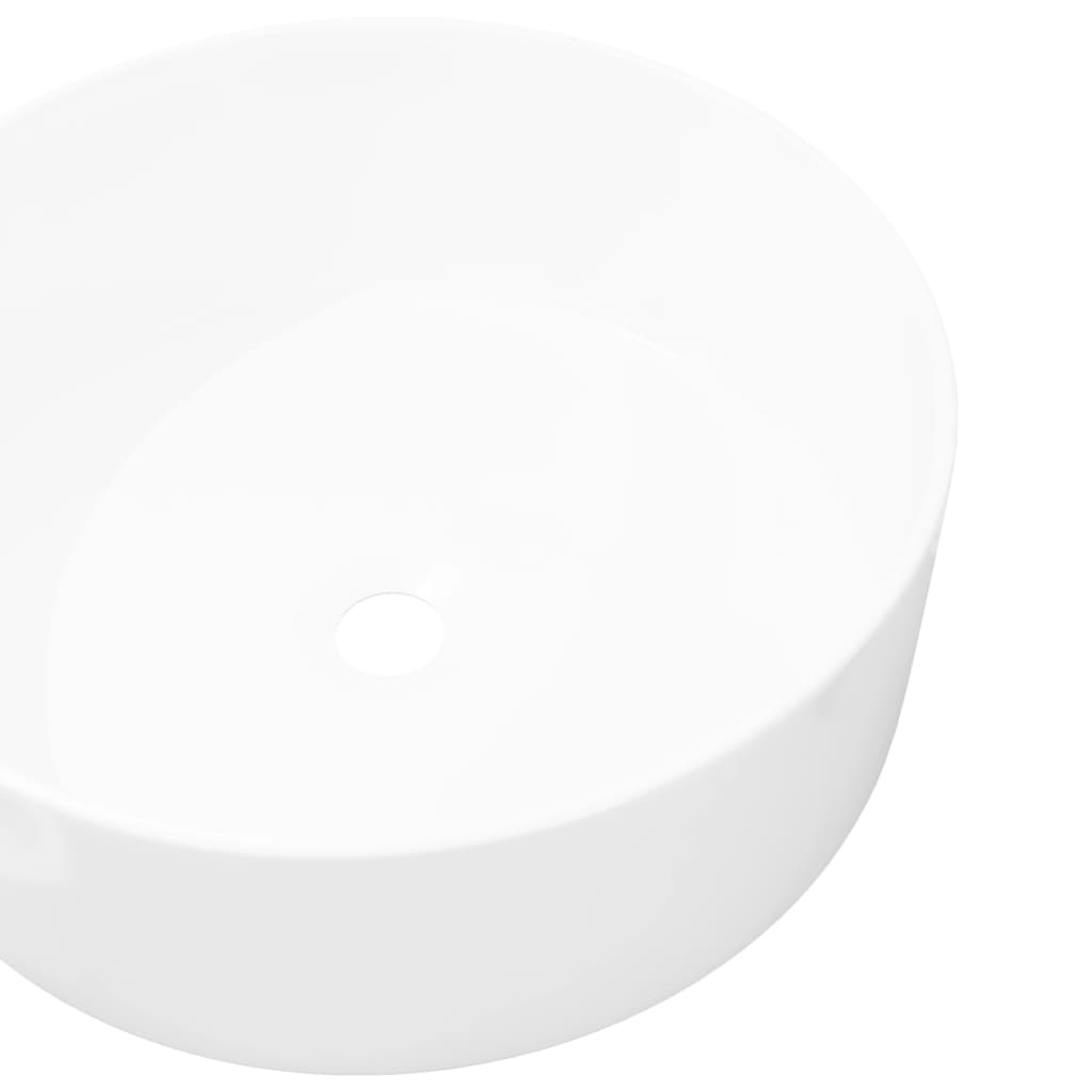 vidaXL Lavabo ronde Céramique Blanc 40 x 15 cm