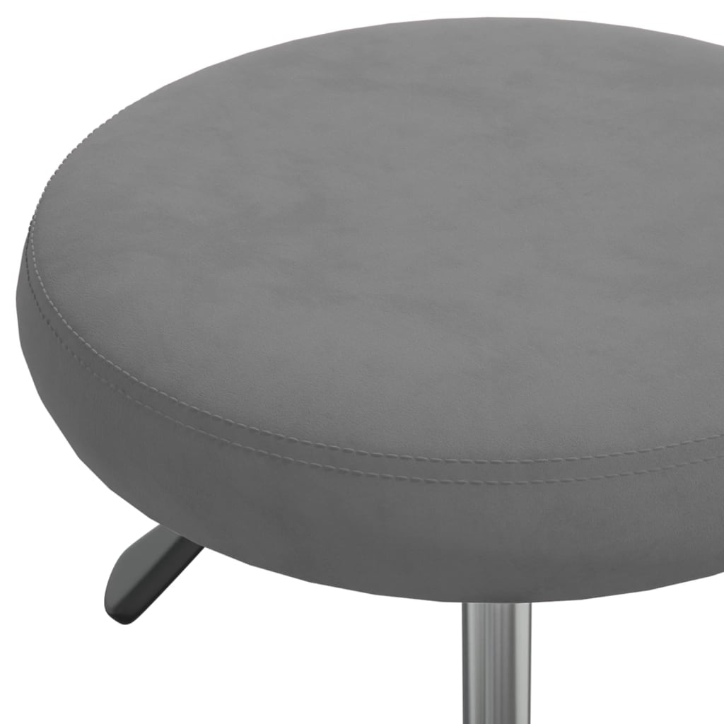 vidaXL Tabouret de massage Velours Gris foncé