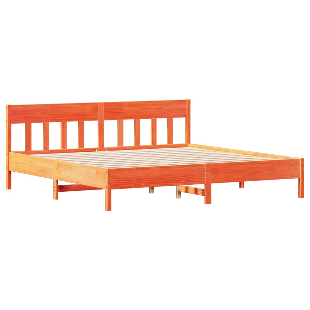 vidaXL Cadre de lit sans matelas cire marron 180x200cm bois pin massif