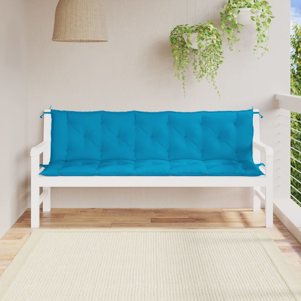 vidaXL Coussin de banc de jardin bleu clair tissu oxford