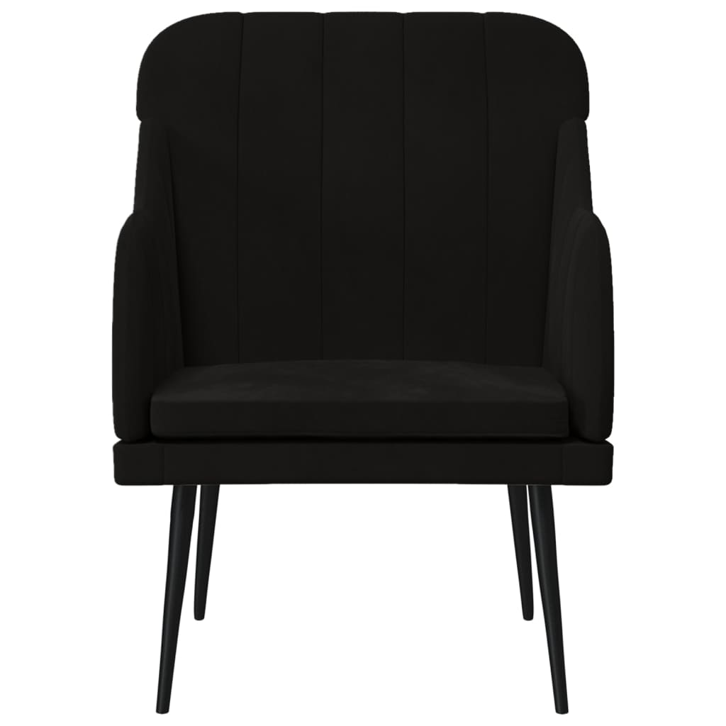 vidaXL Fauteuil Noir 63x76x80 cm Velours