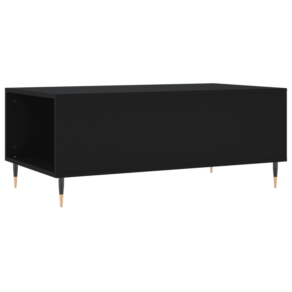 vidaXL Table basse Noir 90x50x36,5 cm Bois d'ingénierie