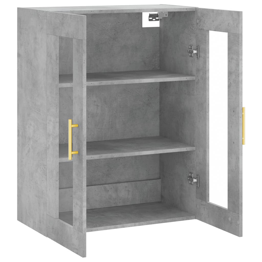 vidaXL Armoire murale gris béton 69,5x34x90 cm