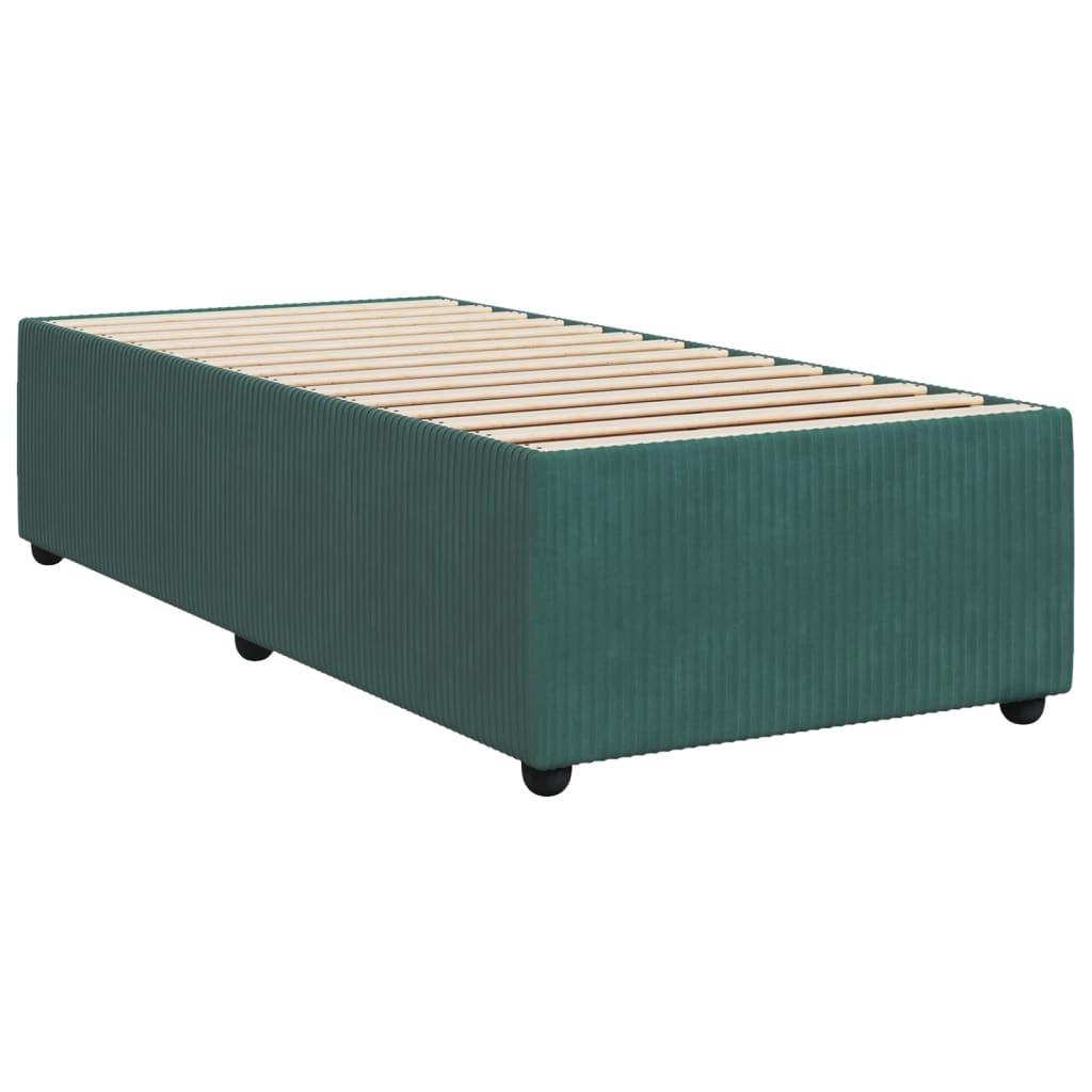 vidaXL Cadre de lit sans matelas vert foncé 80x200 cm velours