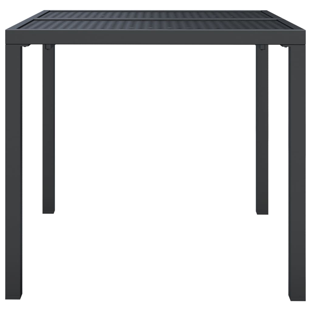 vidaXL Table de jardin anthracite 80x80x72 cm acier