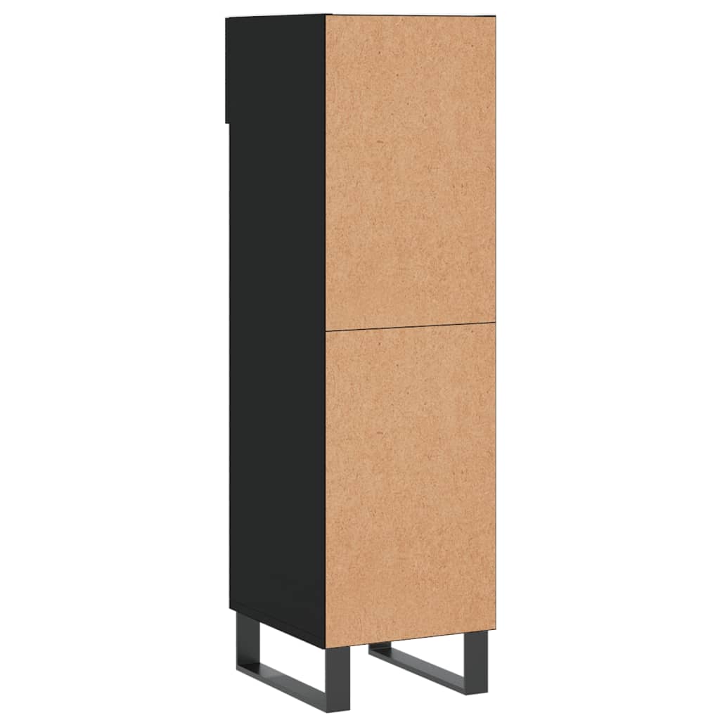 vidaXL Armoire à chaussures noir 30x35x105 cm bois d'ingénierie