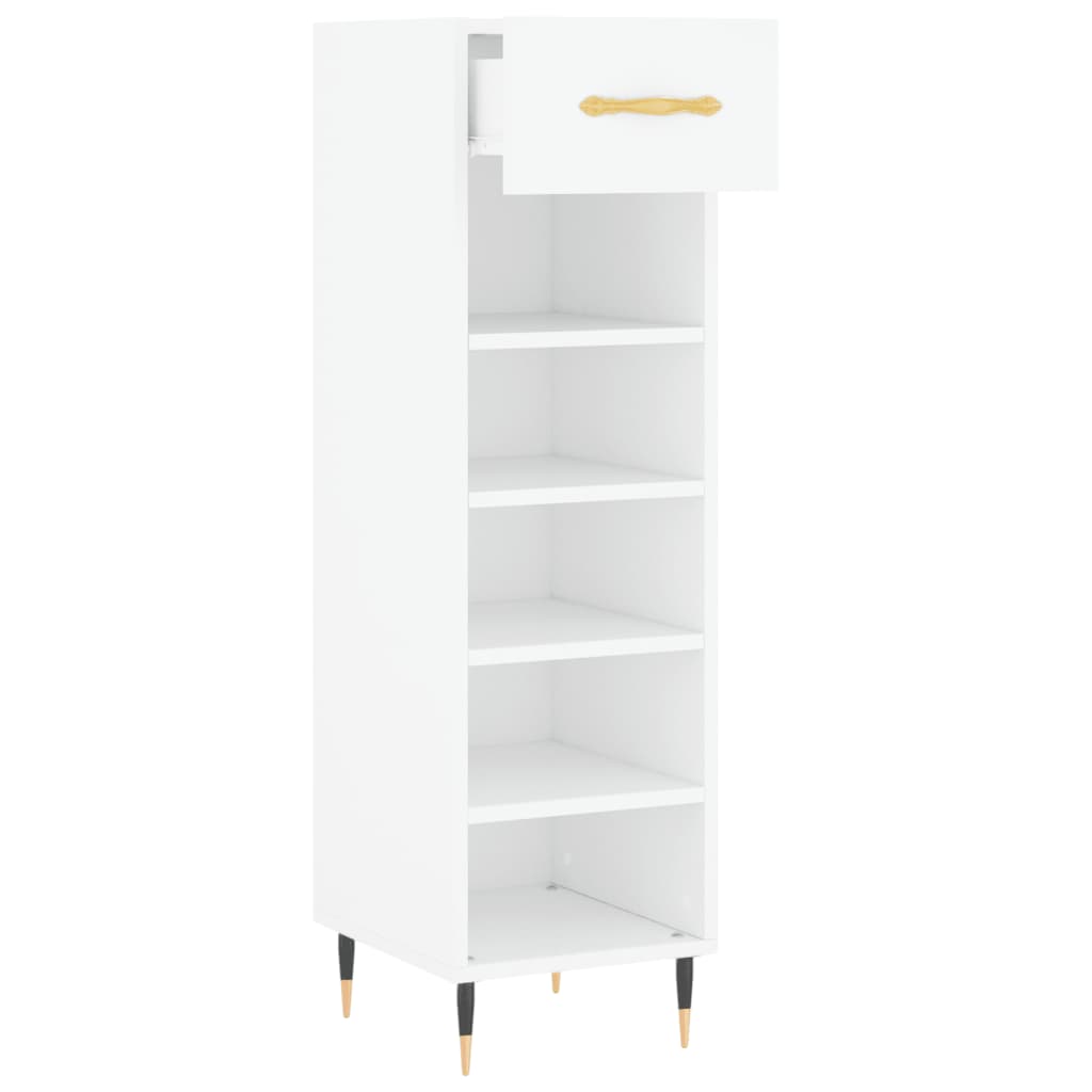 vidaXL Armoire à chaussures blanc 30x35x105 cm bois d'ingénierie