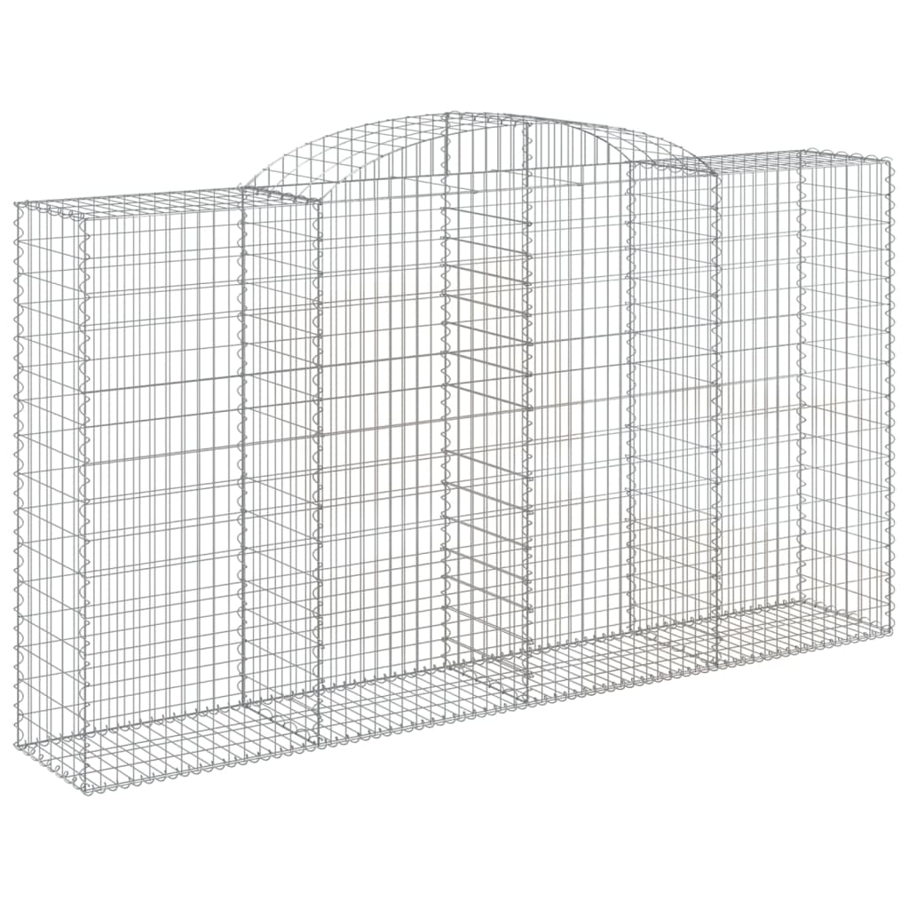 vidaXL Paniers à gabions arqués 20 pcs 300x50x160/180 cm fer galvanisé