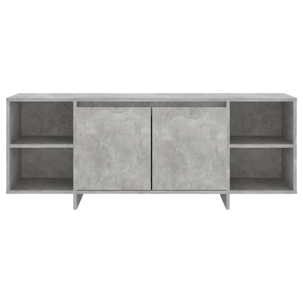 vidaXL Meuble TV Gris béton 130x35x50 cm Bois d'ingénierie