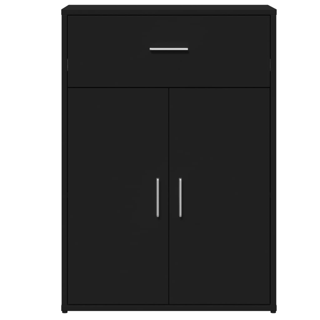 vidaXL Buffet noir 60x30x84 cm bois d'ingénierie