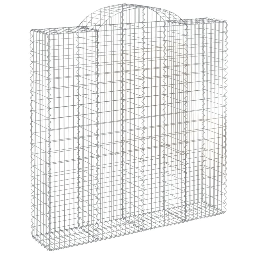 vidaXL Paniers à gabions arqués 14 pcs 200x50x200/220 cm Fer galvanisé