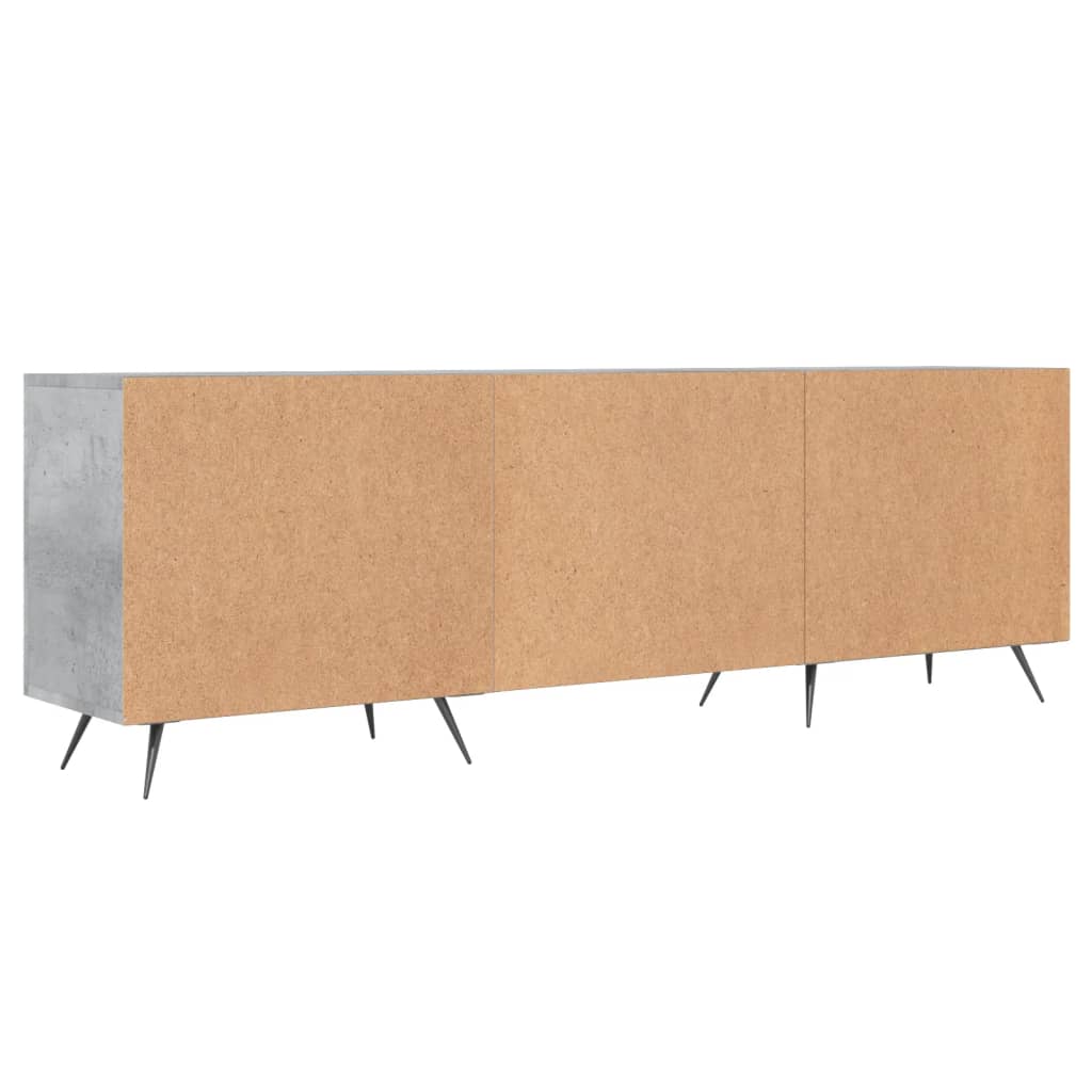 vidaXL Meuble TV gris béton 150x30x50 cm bois d'ingénierie