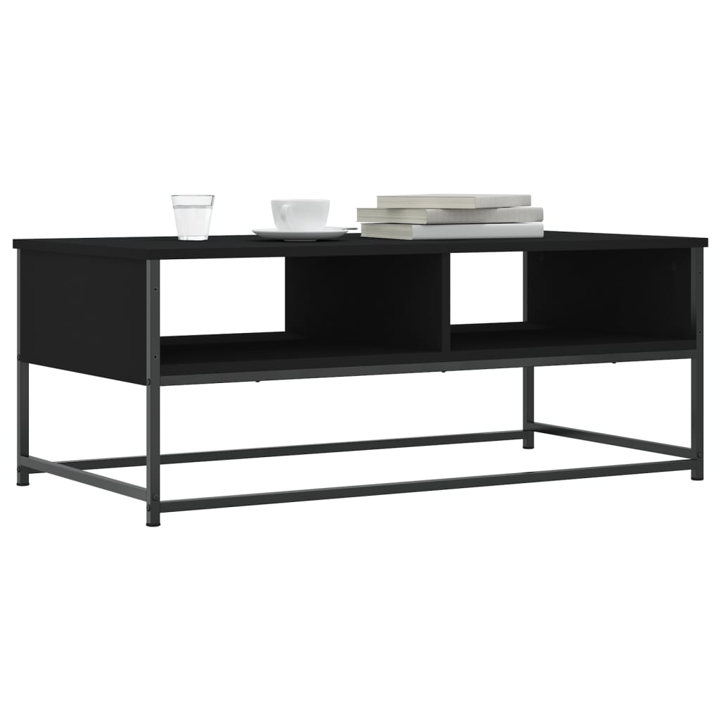 vidaXL Table basse noir 100x51x40 cm bois d'ingénierie