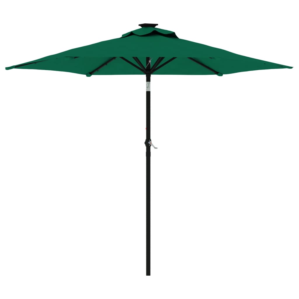 vidaXL Parasol de jardin avec mât en acier vert 225x225x212 cm