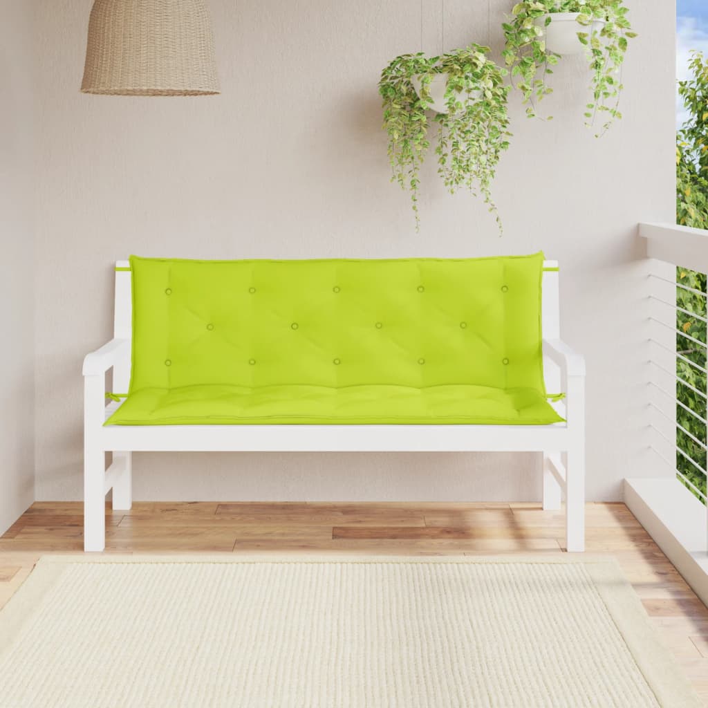 vidaXL Coussin de banc de jardin vert vif 150x(50+50)x7cm tissu oxford