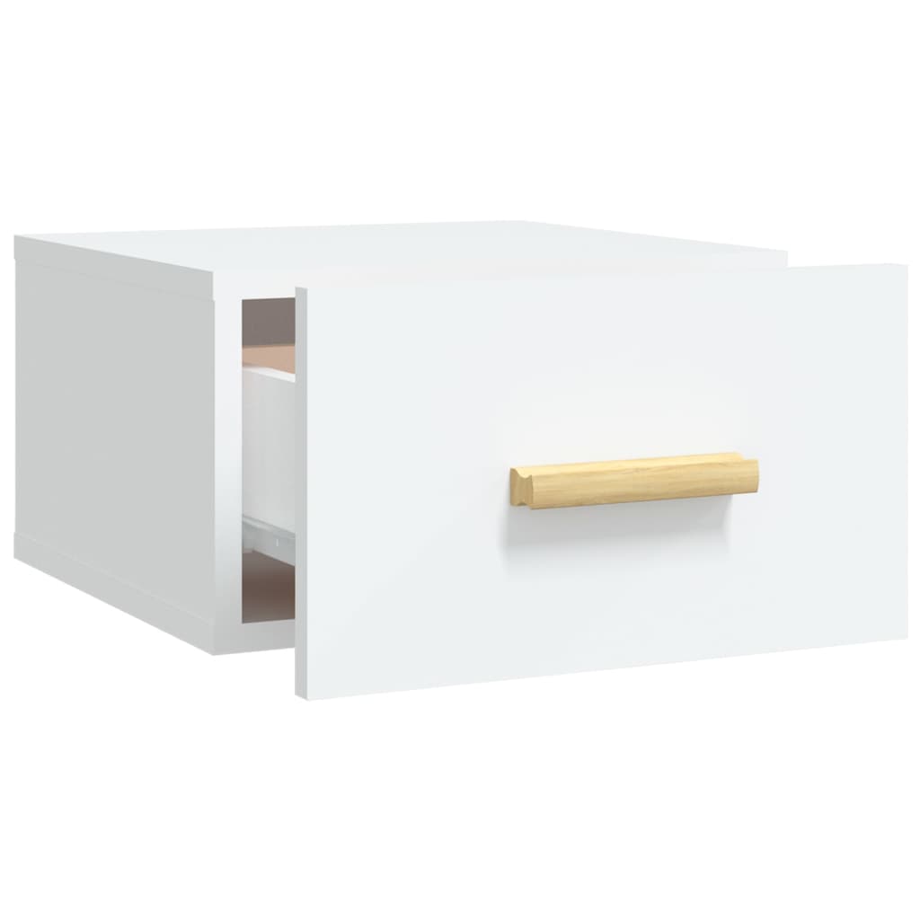 vidaXL Tables de chevet murales 2 pcs blanc 35x35x20 cm