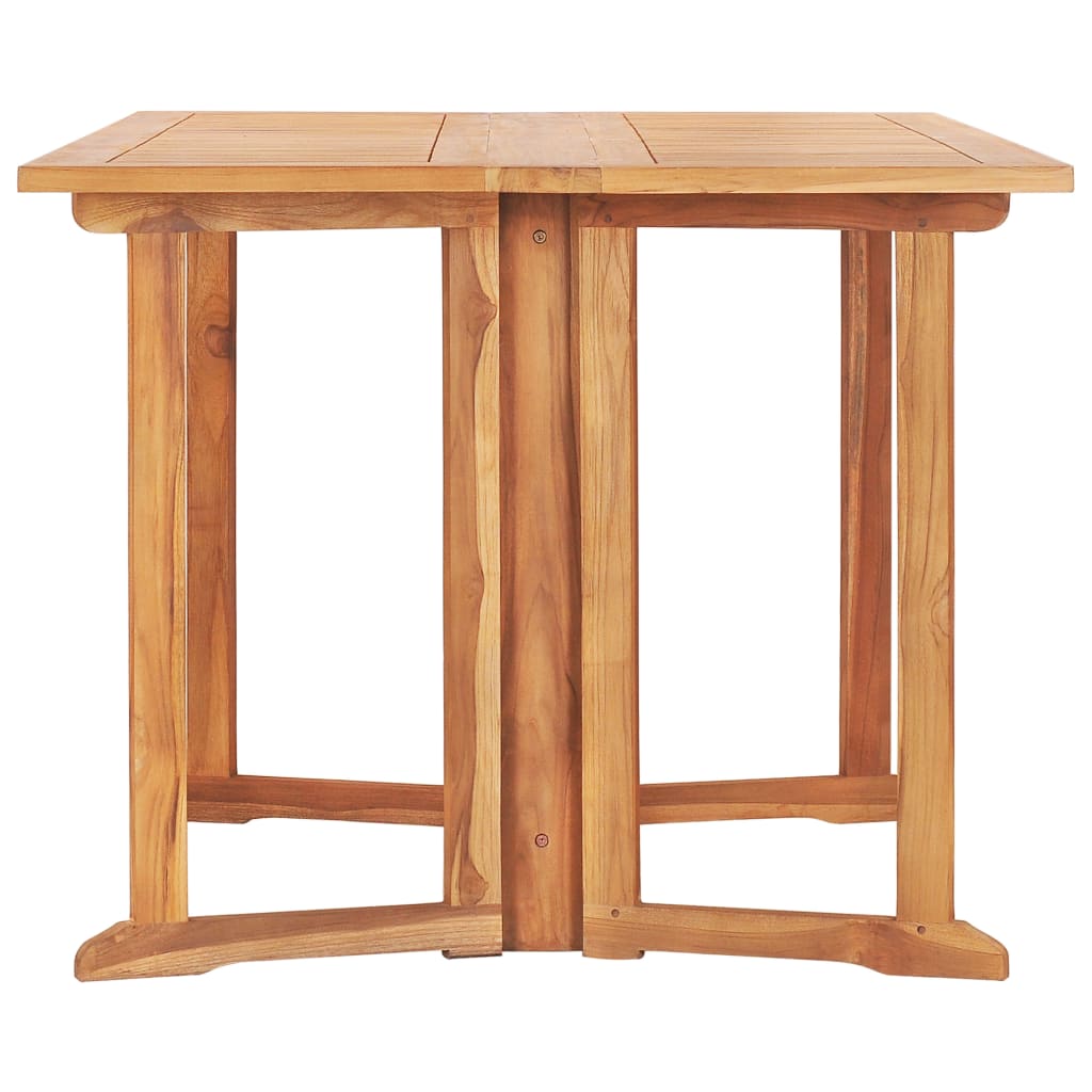 vidaXL Table extensible de jardin teck 110/160 x 80 x 75 cm (44684