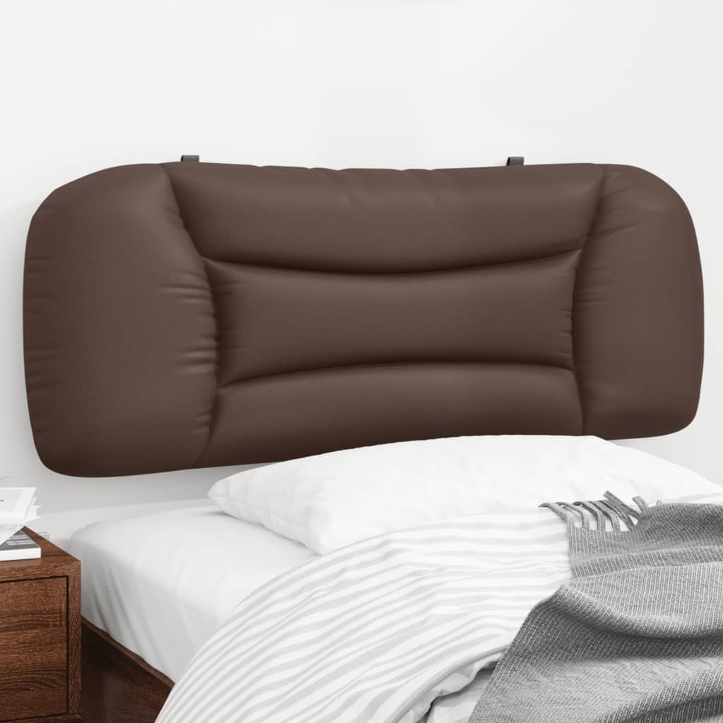 vidaXL Coussin de tête de lit marron 100 cm similicuir