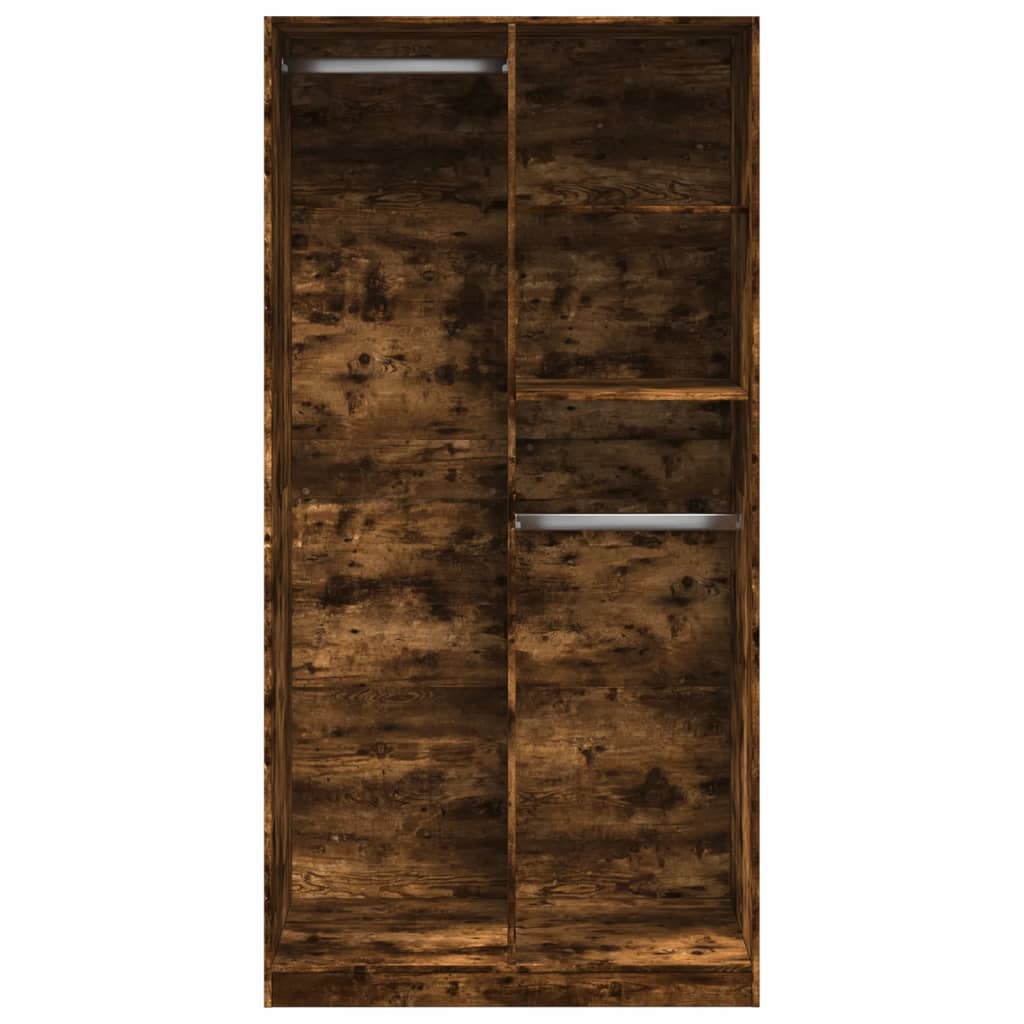 vidaXL Garde-robe chêne fumé 100x50x200 cm bois d'ingénierie