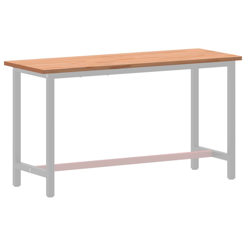 vidaXL Dessus de bureau 150x55x2,5 cm bois massif de hêtre