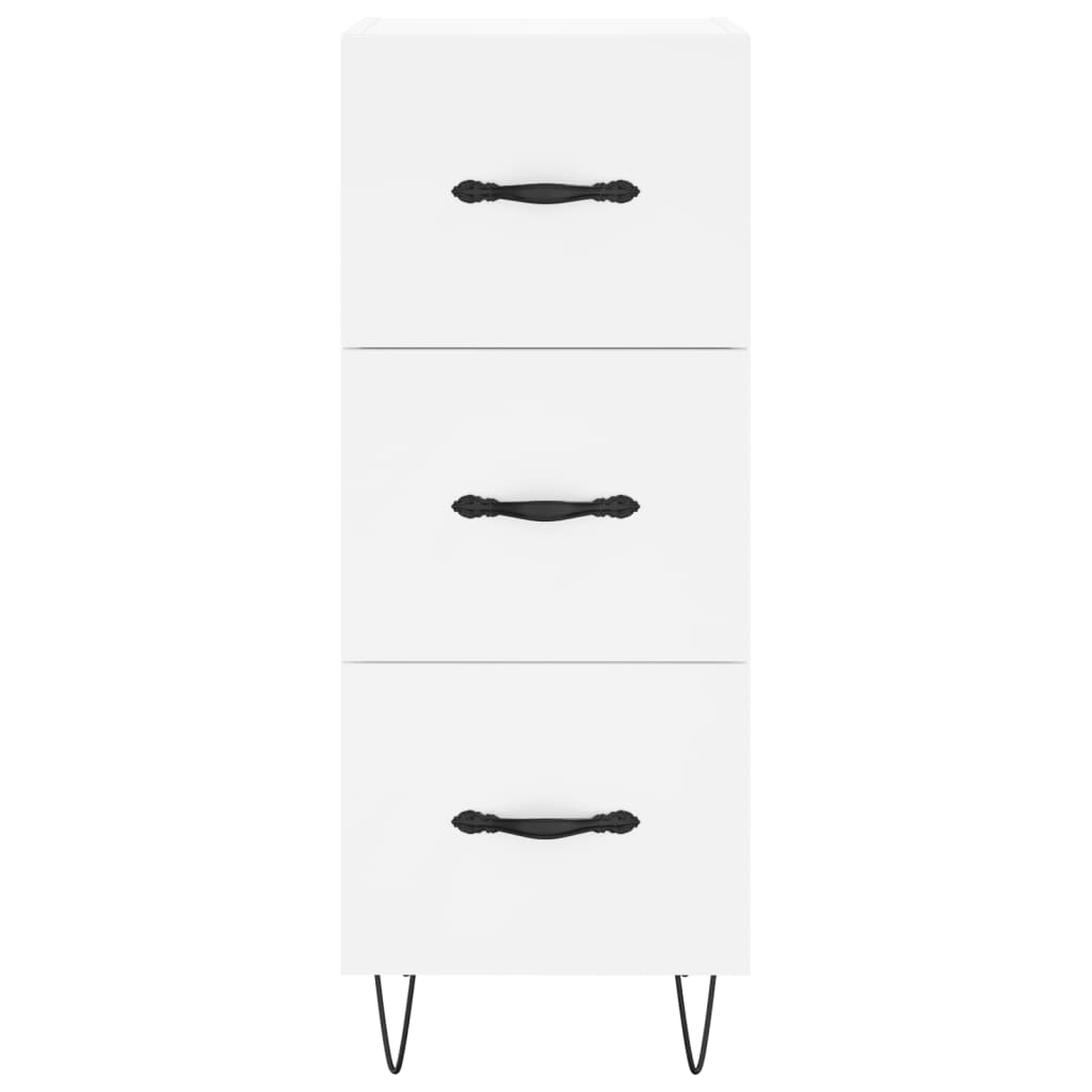 vidaXL Buffet haut Blanc 34,5x34x180 cm Bois d'ingénierie