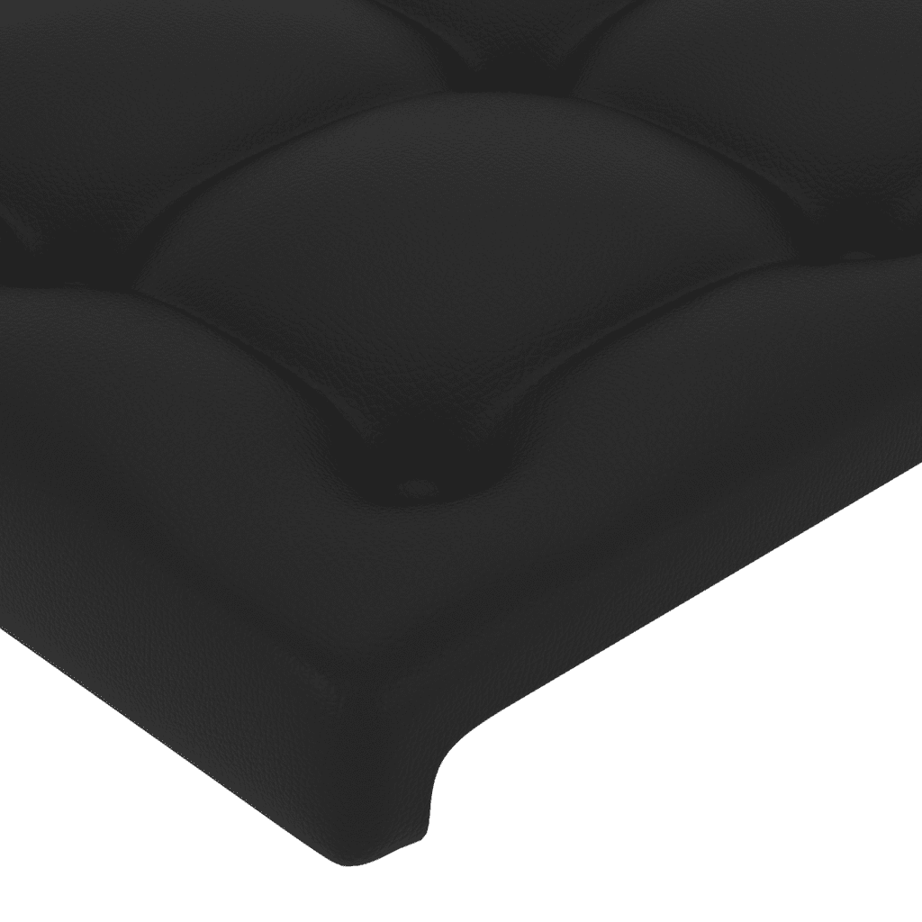 vidaXL Sommier à lattes de lit avec matelas Noir 140x200 cm Similicuir