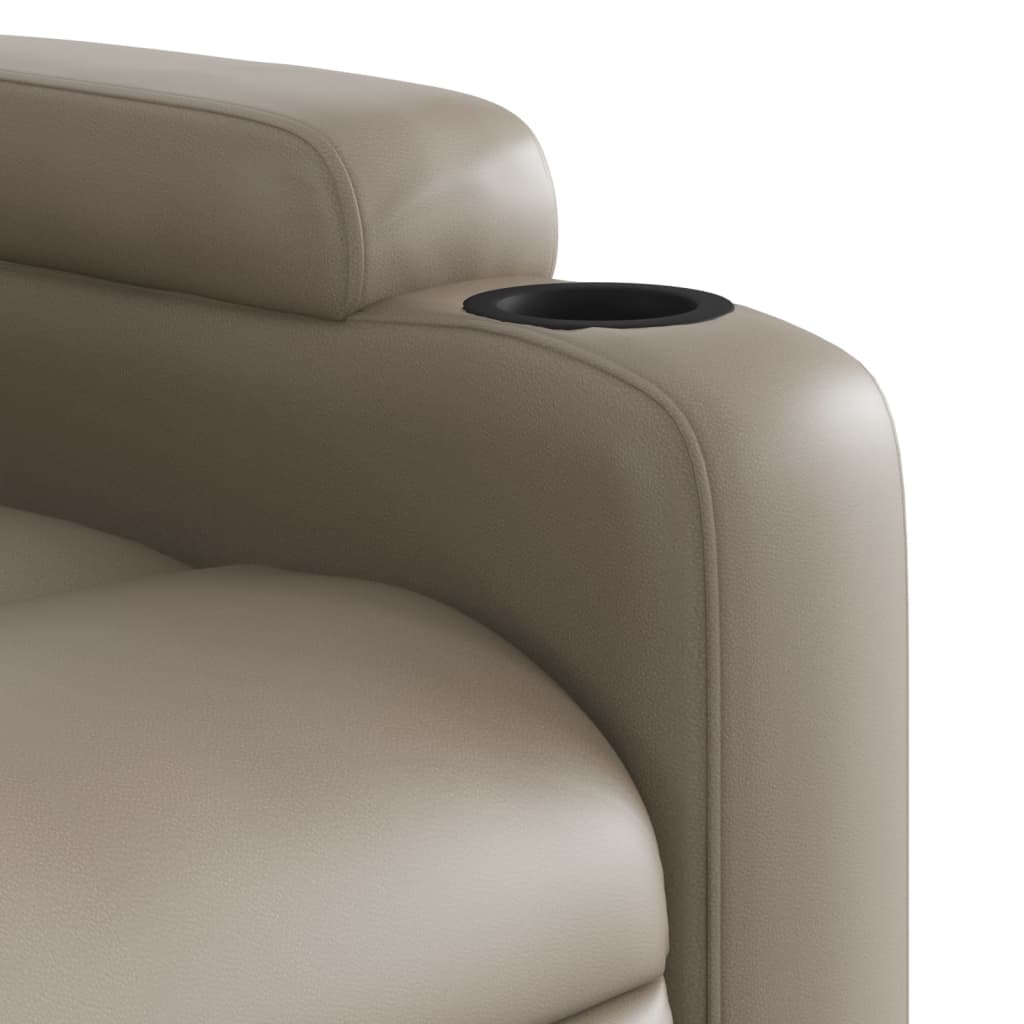 vidaXL Fauteuil inclinable de massage Cappuccino Similicuir